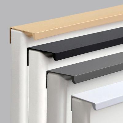 Hidden Furniture Handles Gold & Black Color European Aluminum Handles