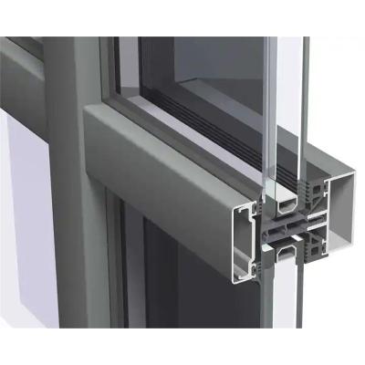 PVDF Painted Coated Curtain Wall Profile Aluminum Fluorocarbon Coating Profile